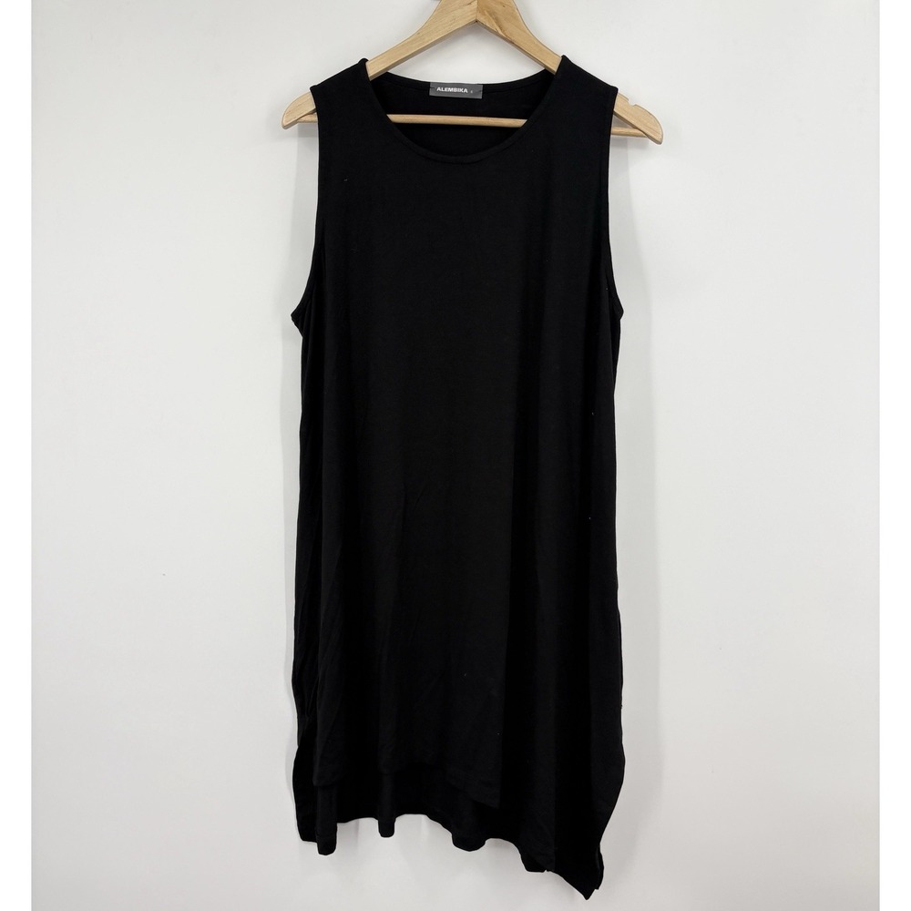 Alembika Dress Women 6 XLarge Asymmetric High Low Jersey Lagenlook Stretch Comfy
